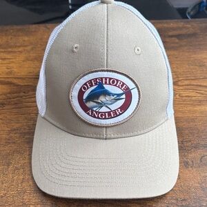 Offshore Angler Beige and White Cap